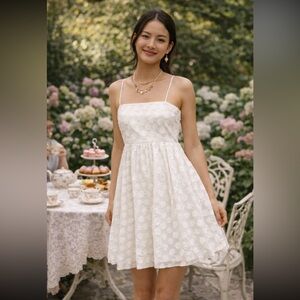 ANTHROPOLOGIE NWT Sachin&Babi Textured Polka Dot Mini Dress Size 8.